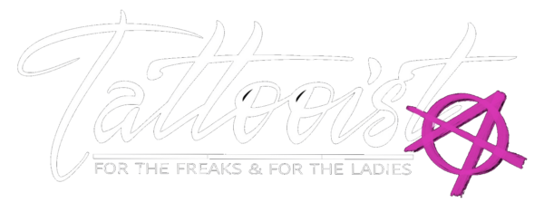 Logo vom Tattoostudio Tattooista mit Schriftzug For the freaks and for the ladies!